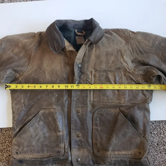Vintage CC Filson 1990s Waxed Tin Cloth Cruiser Jacket Fully Lined Hunting Ranch - Picture 15 of 16